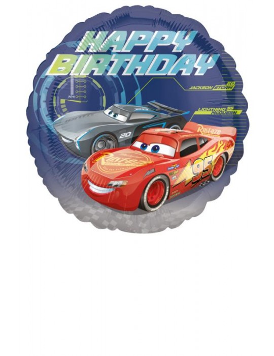 Balon foliowy Cars-Happy Birthday. 43cm