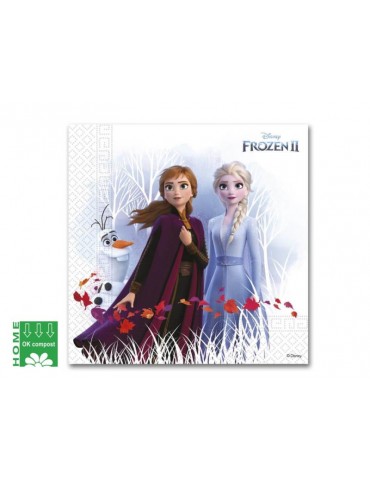 Serwetki urodzinowe Frozen Ice Skating - Kraina Lodu - 33 cm - 20 szt.