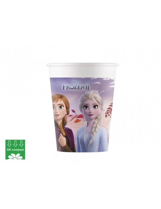 Kubeczki urodzinowe Frozen Sparkle - Kra ina Lodu - 200 ml - 8 szt.
