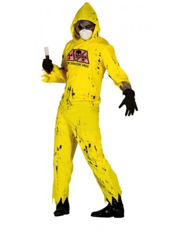 Ad Strój Radioaktywne Zombie 80905BZ L Halloween Kombinezon żółty Biohazard