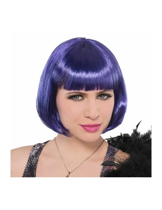 Peruka Krótka z grzywką FIOLET W24755