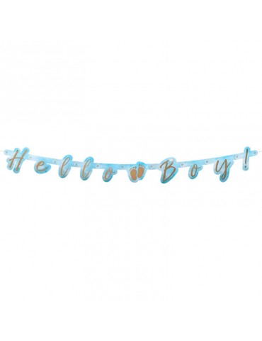 1Girlanda Litery Hello Boy 143cm.53233 Roczek Baby Shower