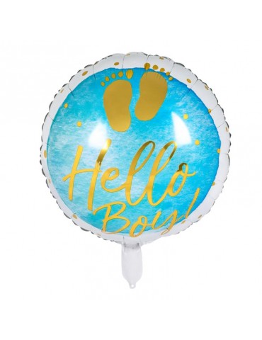 1Balon Foliowy Hello Boy Roczek 53241 Baby Shower
