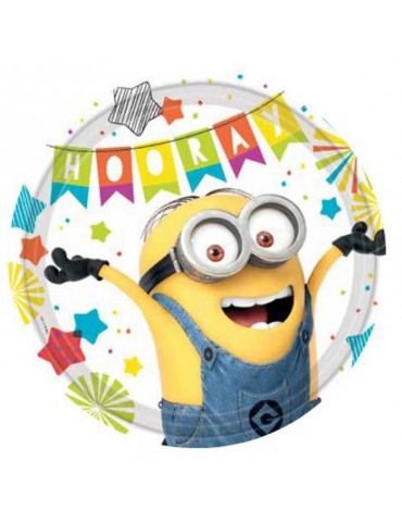 1Talerzyku urodzinowe Minionki 9907313 Despictable Me 23cm 8szt
