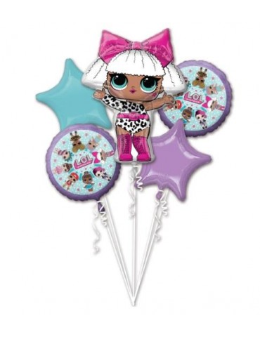 Balony foliowe LOL bukiet 38447BZ Zestaw 5 szt. balonów