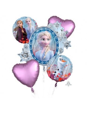 Balony foliowe Frozen II 4038901BZ Bukiet balonów zestaw 5 szt