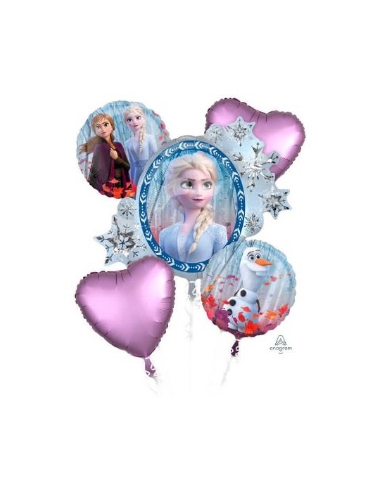 Balony foliowe Frozen II 4038901BZ Bukiet balonów zestaw 5 szt