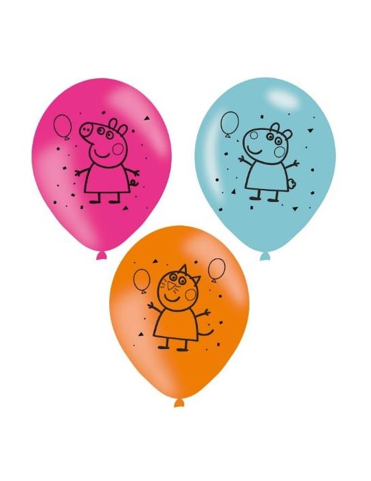 Balony urodzinowe Świnka Peppa 997378 BZ Zestaw 6 szt.