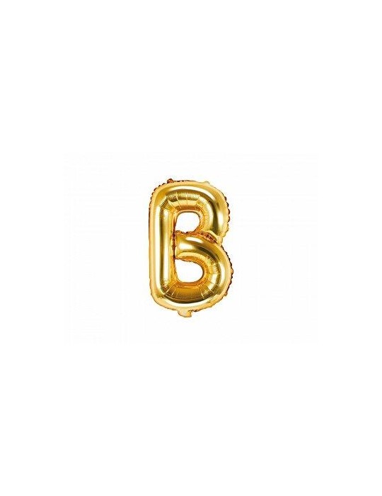 1Balon foliowy litera "B" 35cm. złoty
