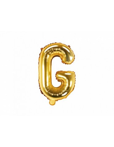 Balon foliowy litera "G" 35cm. złoty