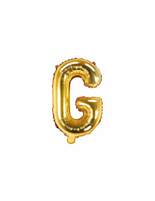 1Balon foliowy litera "G" 35cm. złoty