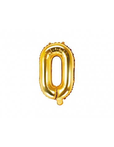 1Balon foliowy litera "O" 35cm. złoty