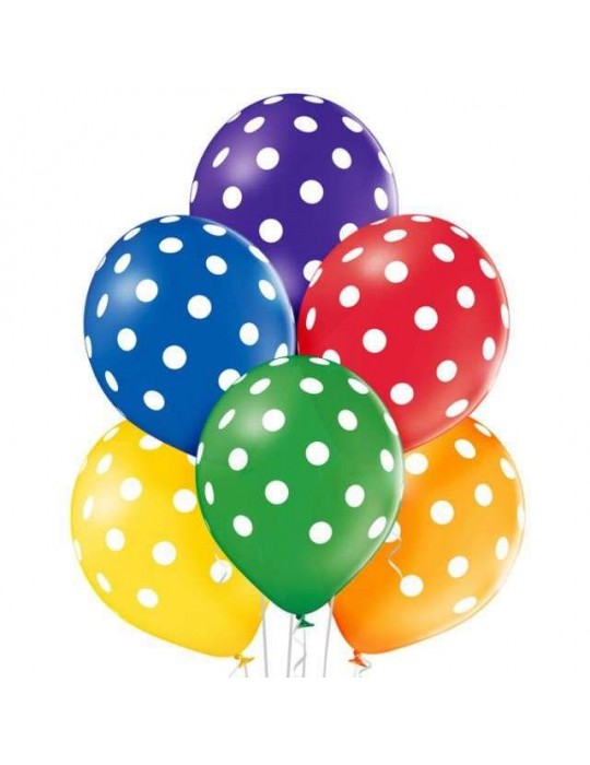 1Balony Kropki 6szt 5000328 mix kolorów