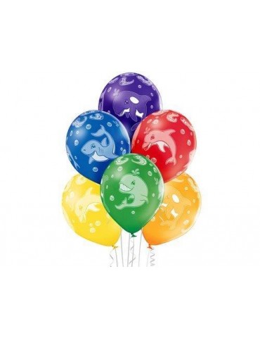 1Balony Zwierzęta Morskie 6szt 5000308 mix kolorów