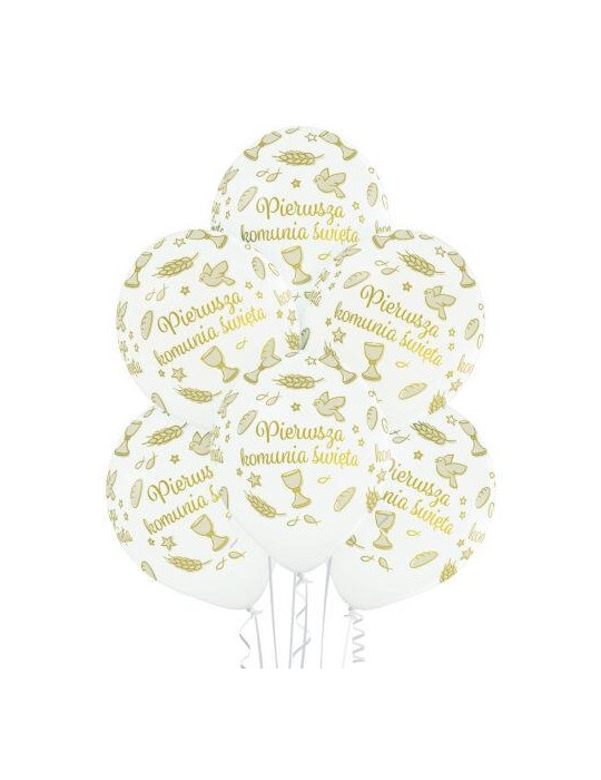 1Balony Pierwsza Komunia 6szt 5000756