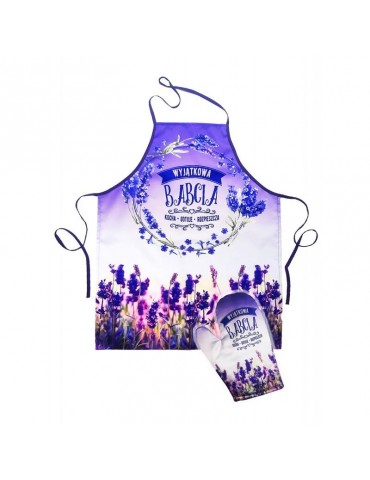 1Zestaw Wyjątkowa Babcia ZES13BZ Fartuch + rękawica kuchenna Dzień Babci i Dzień Dziadka