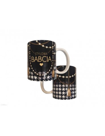 1Kubek Stylowa Babcia Kratka K144BZ Dzień Babci i Dzień Dziadka