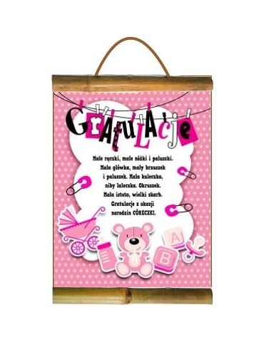 1Dyplom Życzenia Gratulacje D177BZ Narodziny Dziewczynki