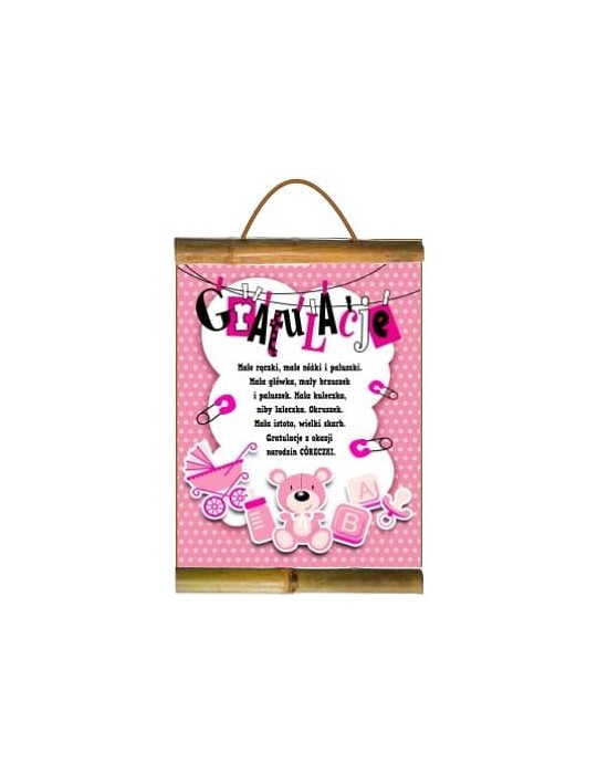 1Dyplom Życzenia Gratulacje D177BZ Narodziny Dziewczynki