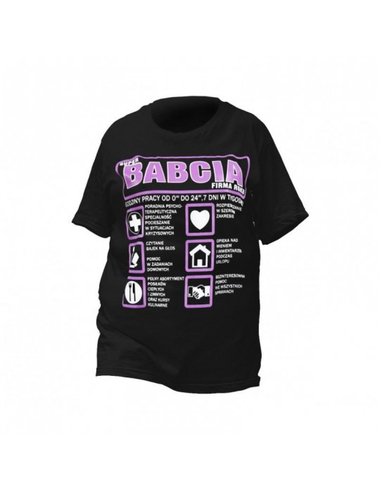 1Koszulka Super Babcia M KO119BZ Firma Roku Dzień Babci i Dzień Dziadka