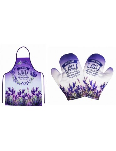 1Zestaw Wyjątkowa Babcia ZES13BZ Fartuch + rękawica kuchenna Dzień Babci i Dzień Dziadka