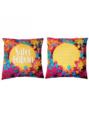 1Poduszka Super Babcia Żółta S179BZ Dzień Babci i Dziadka