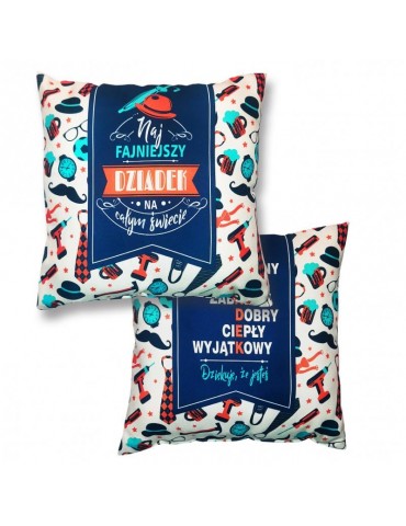 1Poduszka Najfajniejszy Dziadek S185BZ Dzień Babci i Dzień Dziadka