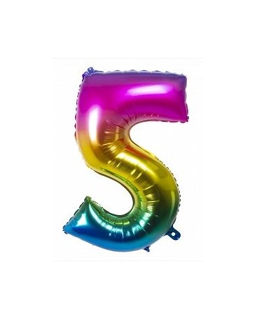 Balon Foliowy cyferka 5 tęczowy 22055BZ