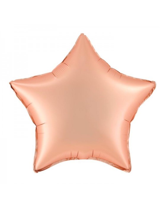 1Balon Gwiazdka różowa matowa 460176 foliowa 18 cali