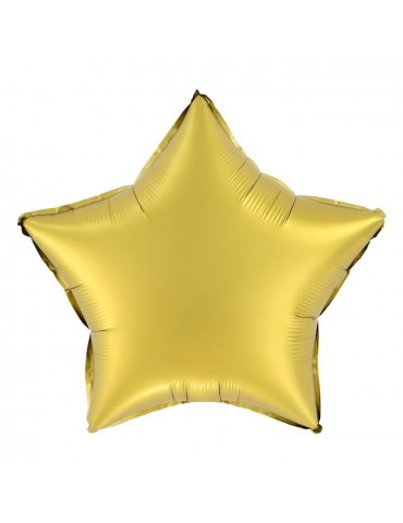 Balon Gwiazdka złota matowa 460178 foliowa 18 cali