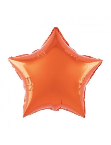 1Balon Gwiazdka pomarańczowa 460454 foliowa 18 cali