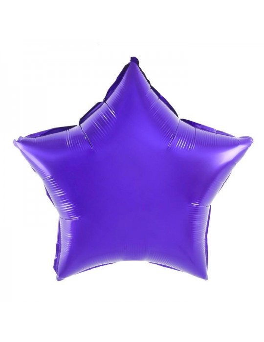 1Balon Gwiazdka fioletowa 460257 foliowa 18 cali