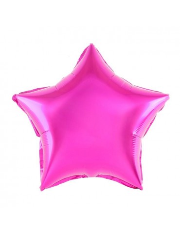 Balon Gwiazdka róż pink 460252 foliowa fuksja 18 cali