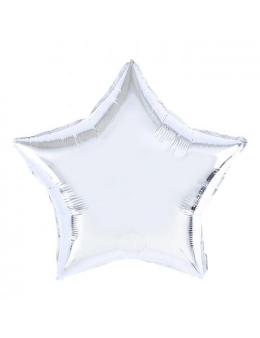 1Balon Gwiazdka srebrna 460042 foliowa 18 cali