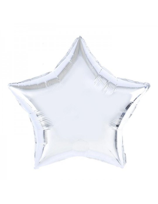 1Balon Gwiazdka srebrna 460042 foliowa 18 cali