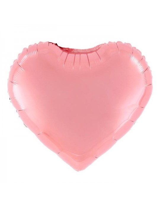 1Balon Serce różowe 460043 foliowe 18 cali