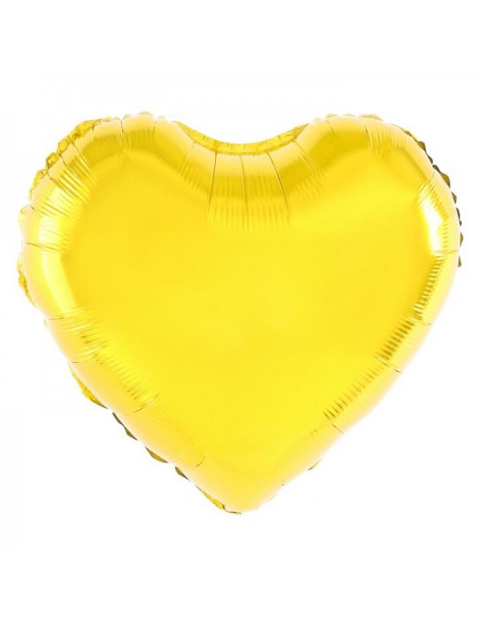 1Balon Serce złote 460008 foliowe 18 cali