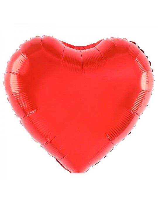 1Balon Serce czerwone 460009 foliowe 18 cali