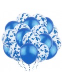 1Balony niebieskie z konfetti 20sz400878 zestaw 12 cali miks