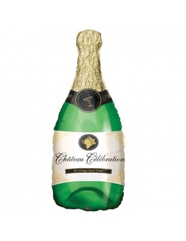 1Balon Szampan zielony 104x49cm 460205 foliowy Butelka Chateau Celebration