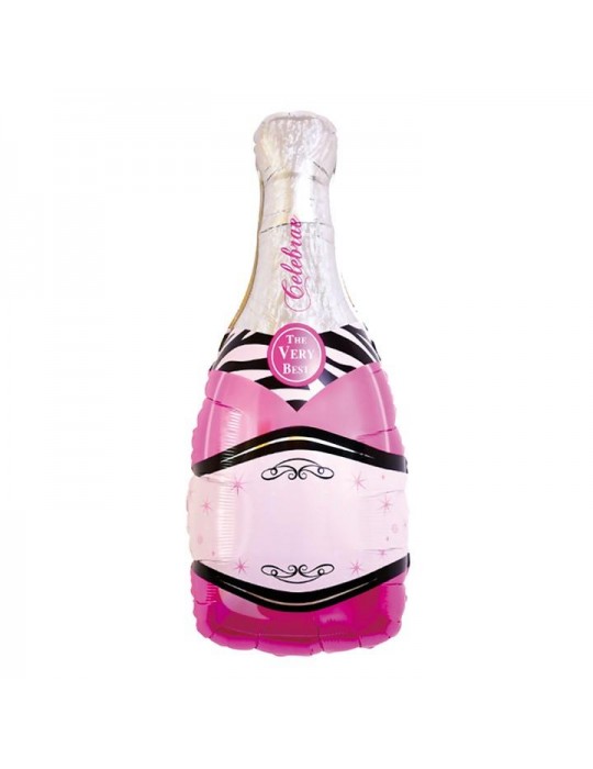 1Balon Szampan różowy 100x49cm 460206 foliowy Butelka Celebration