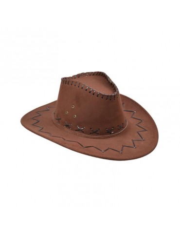 Kapelusz Kowbojski Welur Brązowy CC099B