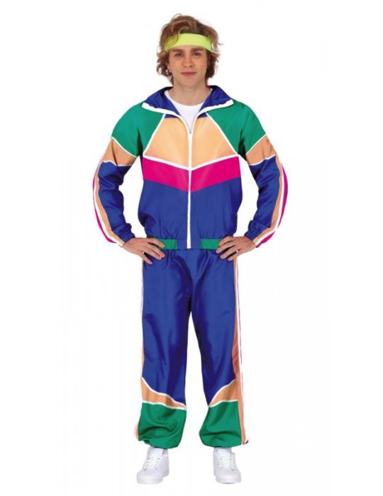 1Ad Strój Dresiarz kolorowy 79310BZ Gimnastyk Lata 80-te PRL