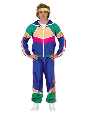 1Ad Strój Dresiarz kolorowy 79309BZ Gimnastyk Lata 80-te PRL