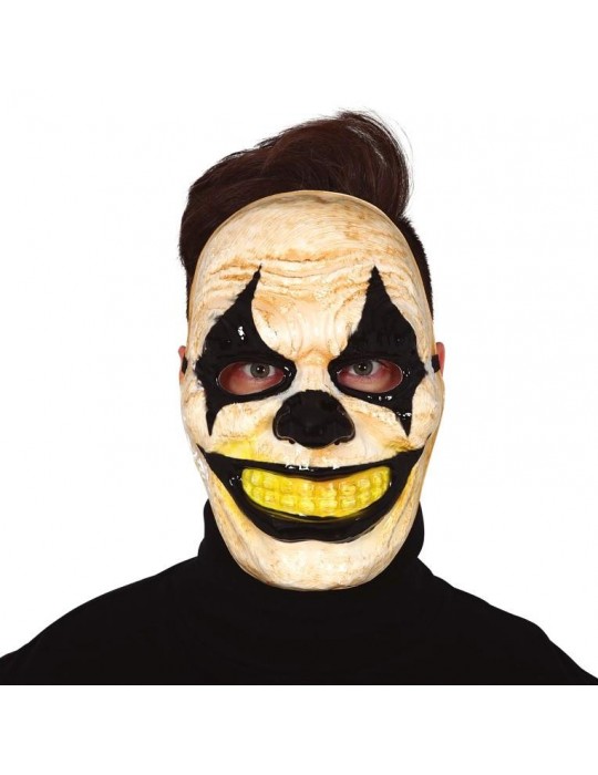 1Maska Klauna Clown z uśmiechem 1167BZ KISS plastikowa joke z czarnymi oczami