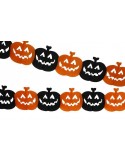1Girlanda Dynie Hallowen 22x300cm 8892 pomarańczowo-czarna papierowa