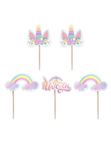Toppery do Ciastek Jednorożec 512331 5 sztuk