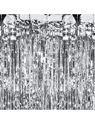 Kurtyna Dekoracyjna Srebrna 511152 100x250 cm