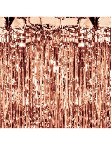 1Kurtyna Dekoracyjna Różowa 511147 Różowe Szampańskie Złoto 100x200 cm