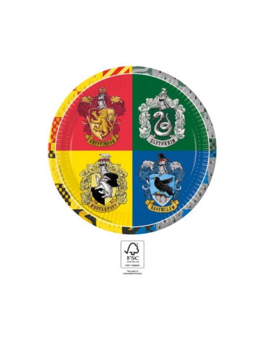 1Talerzyki urodzinowe Harry Potter 93451 Plastic free 8szt 23cm